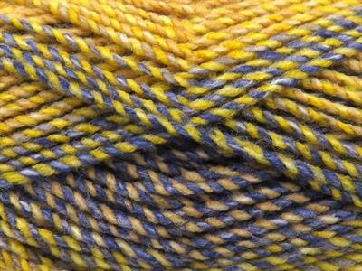 2x200gr. MOSAIC Akrilik Mavi Tonları, Altın tonları Kışlık, Düz iplikler, Batik Desenli, Worsted, 100% Akrilik