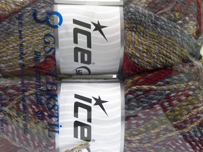 2x200gr. MOSAIC Akrilik Gri, Bordo, Zeytin Yeşili Kışlık, Düz iplikler, Batik Desenli, Worsted, 100% Akrilik