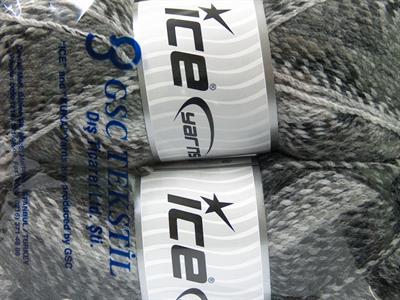 2x200gr. MOSAIC Akrilik Gri Tonları Kışlık, Düz iplikler, Batik Desenli, Worsted, 100% Akrilik