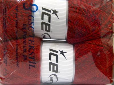 2x200gr. MOSAIC Akrilik Kırmızı, Bordo Kışlık, Düz iplikler, Batik Desenli, Worsted, 100% Akrilik