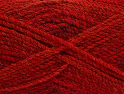 2x200gr. MOSAIC Akrilik Kırmızı, Bordo Kışlık, Düz iplikler, Batik Desenli, Worsted, 100% Akrilik