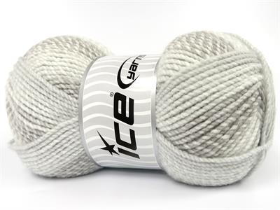 2x200gr. MOSAIC Akrilik Beyaz, Gri Tonları Kışlık, Düz iplikler, Batik Desenli, Worsted, 100% Akrilik