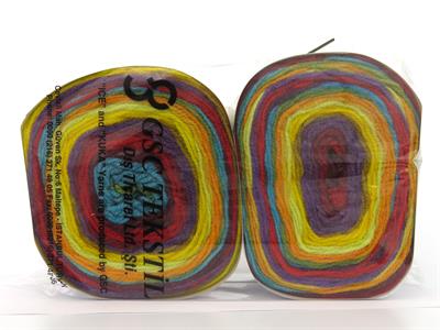 Lot of 2 x 150gr Skeins Ice Yarns MUFFINS Yarn Yellow Purple Red Turquoise Green Burgundy