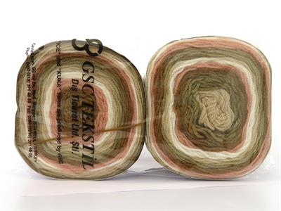 Lot of 2 x 150gr Skeins Ice Yarns MUFFINS Yarn Brown Shades Light Cream Pink