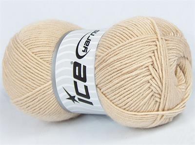 4x100gr. MY BABY  Bej Kışlık, Düz iplikler, Worsted, 100% Akrilik , Anti-Pilling