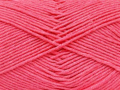 4x100gr. MY BABY  Şeker pembe Kışlık, Düz iplikler, Worsted, 100% Akrilik , Anti-Pilling