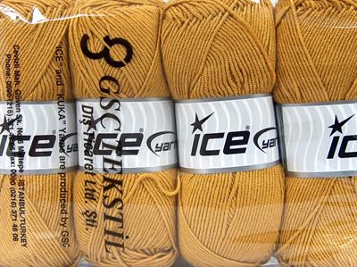 4x100gr. MY BABY  Koyu Altın Kışlık, Düz iplikler, Worsted, 100% Akrilik , Anti-Pilling