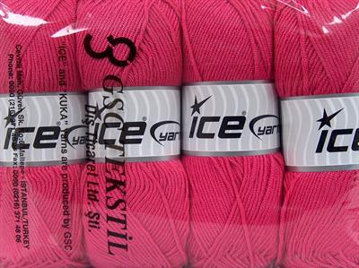 4x100gr. MY BABY  Fuşya Kışlık, Düz iplikler, Worsted, 100% Akrilik , Anti-Pilling