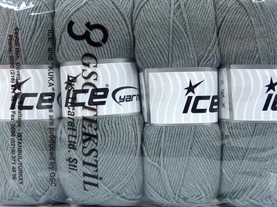 4x100gr. MY BABY  Gri Kışlık, Düz iplikler, Worsted, 100% Akrilik , Anti-Pilling