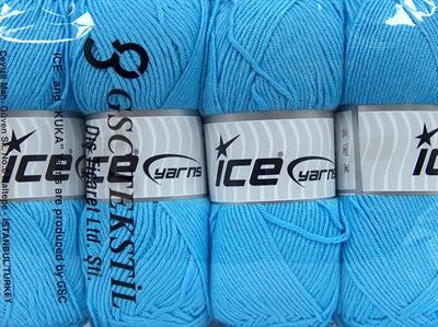 4x100gr. MY BABY  Açık Mavi Kışlık, Düz iplikler, Worsted, 100% Akrilik , Anti-Pilling