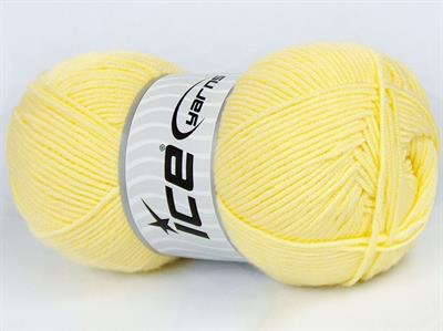 4x100gr. MY BABY  Açık Sarı Kışlık, Düz iplikler, Worsted, 100% Akrilik , Anti-Pilling