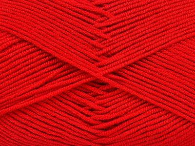 4x100gr. MY BABY  Kırmızı Kışlık, Düz iplikler, Worsted, 100% Akrilik , Anti-Pilling