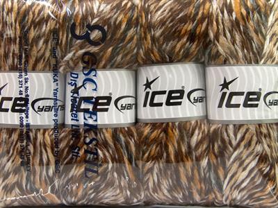 4x100gr. MYSTIQUE Yün, Akrilik Kahverengi Tonları Kışlık, Yün, Batik Desenli, Kalın