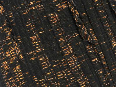 6x50gr. NAMASTE GLITZ Metalik Simli Siyah, Bakır Şerit, Yazlık İplikler, Batik Desenli, Kalın