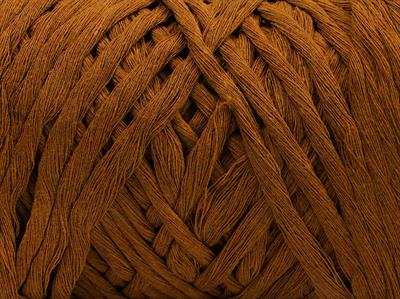 2x200gr. NATURAL COTTON CHUNKY Pamuk Kahverengi Yazlık İplikler, Pamuk, %100 Pamuk, Kalın