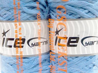 2x200gr. NATURAL COTTON CHUNKY Pamuk Açık Mavi Yazlık İplikler, Pamuk, %100 Pamuk, Kalın