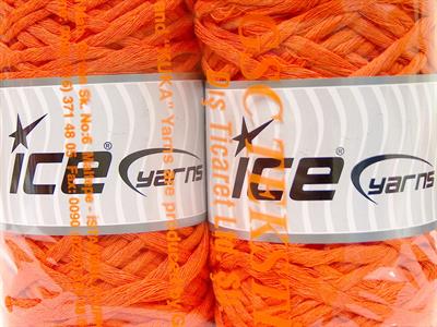 2x200gr. NATURAL COTTON CHUNKY Pamuk Turuncu Yazlık İplikler, Pamuk, %100 Pamuk, Kalın