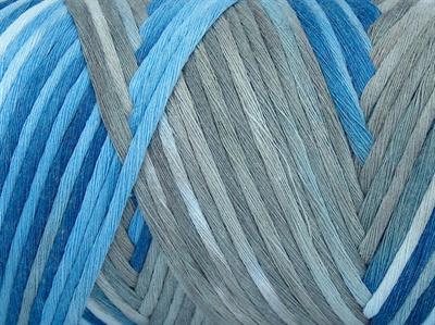 1x250gr. NATURAL COTTON COLOR 3MM Pamuk Mavi Tonları, Gri Tonları Yazlık İplikler, Pamuk, Batik Desenli, Kalın