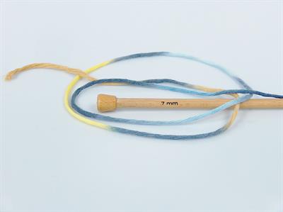 1x250gr. NATURAL COTTON COLOR 3MM Pamuk Mavi Tonları, Sarı Tonları Yazlık İplikler, Pamuk, Batik Desenli, Kalın