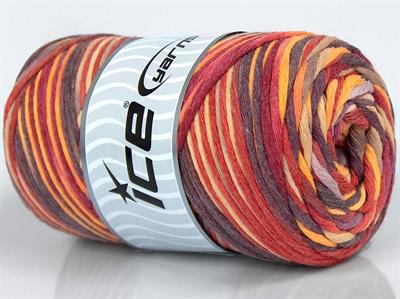 1x250gr. NATURAL COTTON COLOR 3MM Pamuk Kahverengi, Pembe, Kırmızı, Altın Yazlık İplikler, Pamuk, Batik Desenli, Kalın