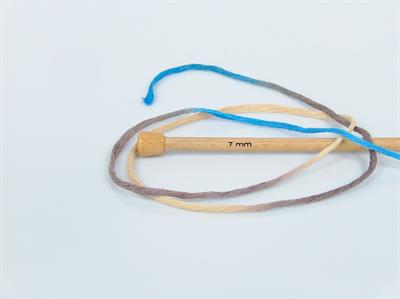 1x250gr. NATURAL COTTON COLOR 3MM Pamuk Krem, Kahverengi Tonları, Mavi Tonları Yazlık İplikler, Pamuk, Batik Desenli, Kalın