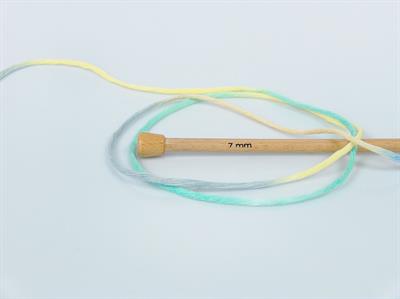 1x250gr. NATURAL COTTON COLOR 3MM Pamuk Açık Gri, Yeşil Tonları, Açık Sarı Yazlık İplikler, Pamuk, Batik Desenli, Kalın