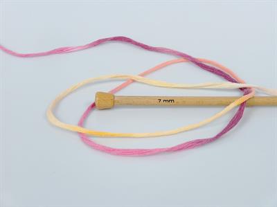 1x250gr. NATURAL COTTON COLOR 3MM Pamuk Pembe, Turuncu, Sarı Yazlık İplikler, Pamuk, Batik Desenli, Kalın