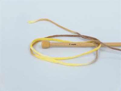 1x250gr. NATURAL COTTON COLOR 3MM Pamuk Sarı Tonları Yazlık İplikler, Pamuk, Batik Desenli, Kalın