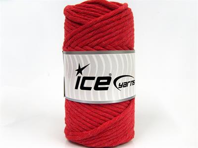 1x250gr. NATURAL COTTON JUMBO Pamuk Kırmızı Yazlık İplikler, Pamuk, Çok Kalın, %100 Pamuk