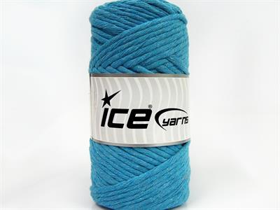 1x250gr. NATURAL COTTON JUMBO Pamuk Turkuaz Yazlık İplikler, Pamuk, Çok Kalın, %100 Pamuk