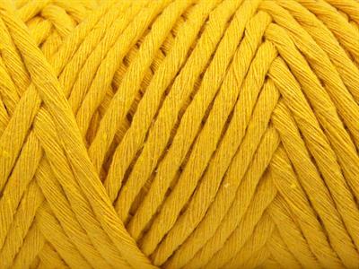 1x250gr. NATURAL COTTON JUMBO Pamuk Sarı Yazlık İplikler, Pamuk, Çok Kalın, %100 Pamuk