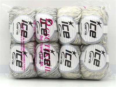 Lot of 8 Skeins Ice Yarns NAUTILUS (20% Wool) Yarn Light Grey Beige Cream