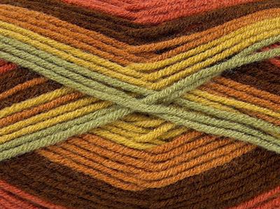 Lot of 4 x 100gr Skeins Ice Yarns NICE BABY Yarn Gold Copper Brown Green Shades