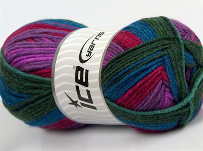Lot of 4 x 100gr Skeins Ice Yarns NICE BABY Yarn Burgundy Lavender Lilac Turquoise Green