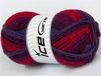 Lot of 4 x 100gr Skeins Ice Yarns NICE BABY Yarn Red Lilac Burgundy