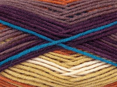 Lot of 4 x 100gr Skeins Ice Yarns NICE BABY Yarn Maroon Shades Copper Light Khaki Turquoise