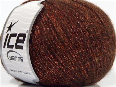 8x50gr. NIGHT STAR Viskon, Yün, Akrilik, Metalik Simli Bakır Metalik Simli, Kışlık, Yün, Viskon, Zincir