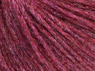 8x50gr. NIGHT STAR Viskon, Yün, Akrilik, Metalik Simli Pembe Metalik Simli, Kışlık, Yün, Viskon, Zincir