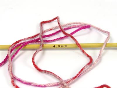 Lot of 4 x 100gr Skeins Ice Yarns NOBLE COTTON PRINT (100% Cotton) Yarn Fuchsia Blue Red Green Purple