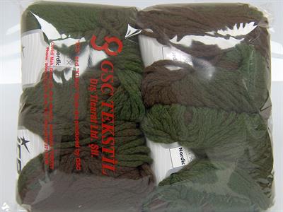 Lot of 4 x 100gr Skeins Ice Yarns NORDIC (23% Wool) Yarn Dark Brown Green