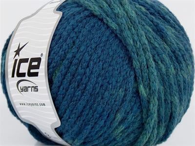 Lot of 4 x 100gr Skeins Ice Yarns NORDIC (23% Wool) Yarn Light Navy Green