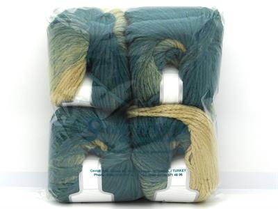 4x100gr. NORDIC LIGHT Yün, Akrilik Yeşil Kışlık, Yün, Batik Desenli, Worsted, Zincir, Akrilik