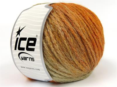 4x100gr. NORDIC LIGHT Yün, Akrilik Turuncu, Açık Kamel Kışlık, Yün, Batik Desenli, Worsted, Zincir, Akrilik