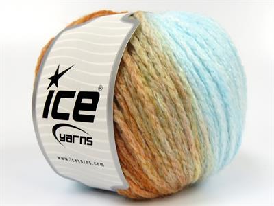 4x100gr. NORDIC LIGHT Yün, Akrilik Turuncu, Cam Göbeği, Açık Kamel Kışlık, Yün, Batik Desenli, Worsted, Zincir, Akrilik