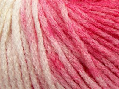 Lot of 4 x 100gr Skeins Ice Yarns NORDIC (23% Wool) Yarn Pink Shades White