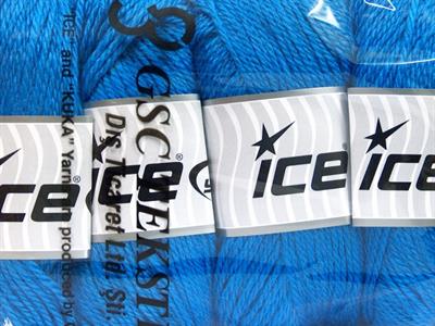 Lot of 4 x 100gr Skeins Ice Yarns NORSK (45% Alpaca 25% Wool) Yarn Blue