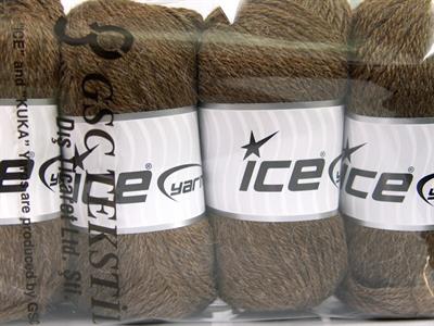 Lot of 4 x 100gr Skeins Ice Yarns NORSK (45% Alpaca 25% Wool) Yarn Brown