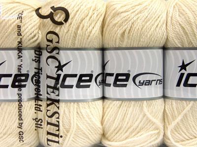 Lot of 4 x 100gr Skeins Ice Yarns NORSK (45% Alpaca 25% Wool) Yarn Cream