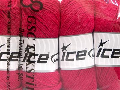 4x100gr. NORSK FINE Yün, Alpaka Fuşya Lüks, Alpaka, Kışlık, Yün