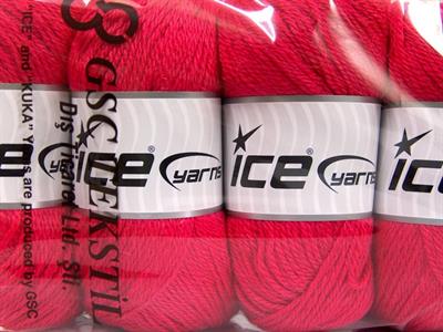 Lot of 4 x 100gr Skeins Ice Yarns NORSK (45% Alpaca 25% Wool) Yarn Fuchsia